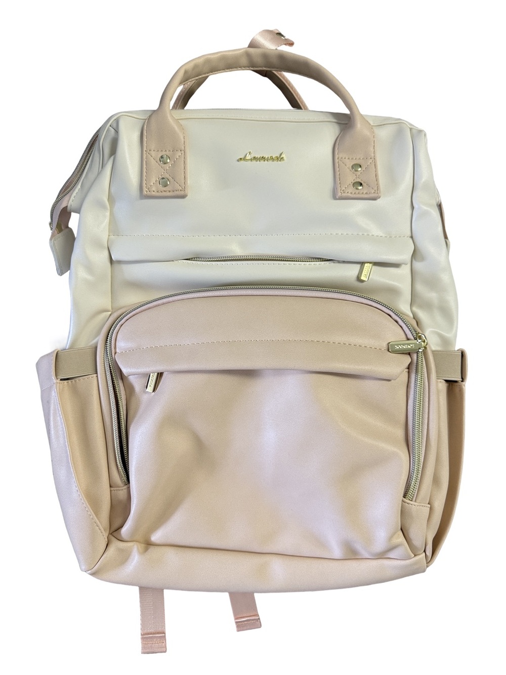 Women's Two-Tone Cream & Blush Backpack